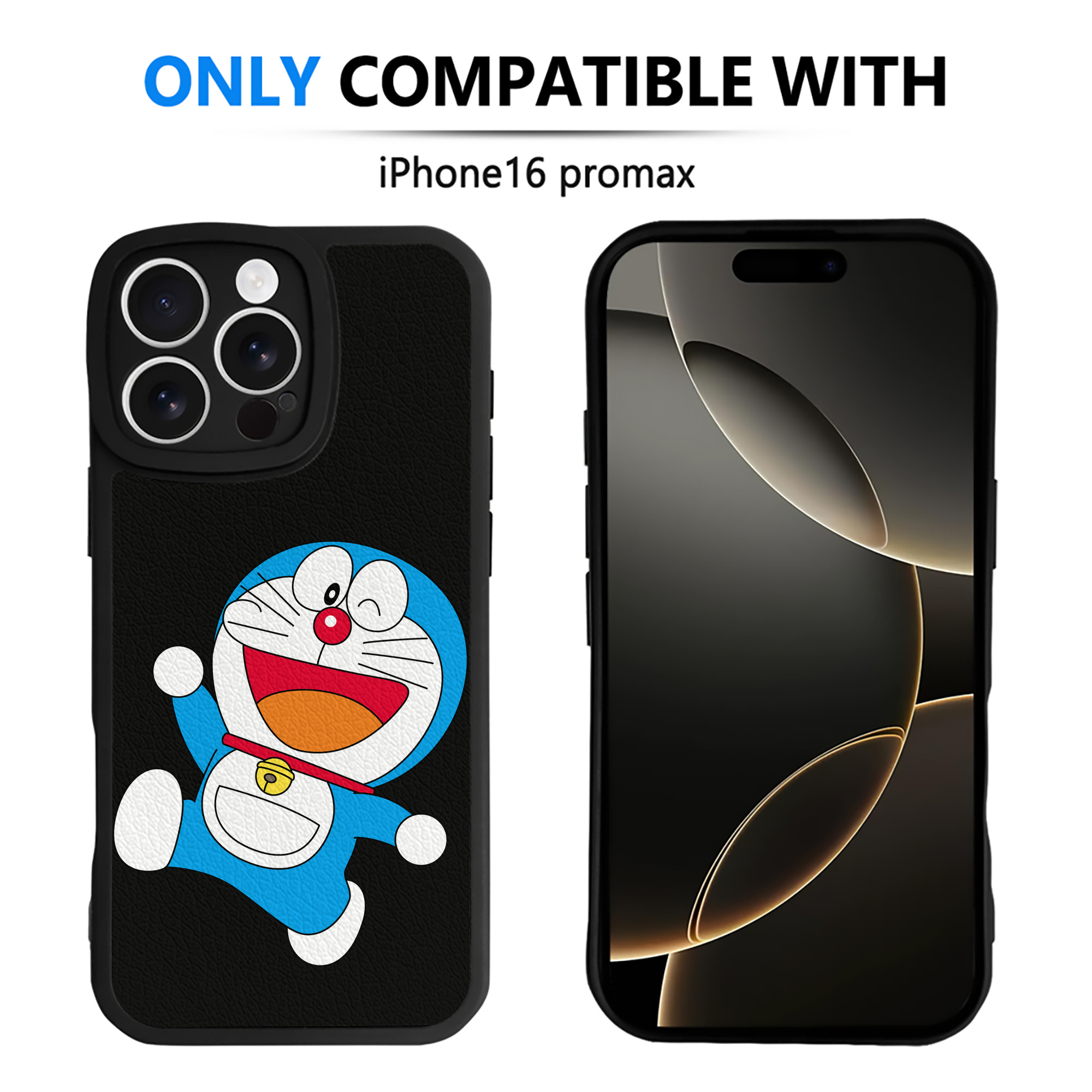 （画像用） ドラえもん Doraemon 【iPhone 16シリーズ対応】シリコンスマホケース（レザー調） 材質：シリコン